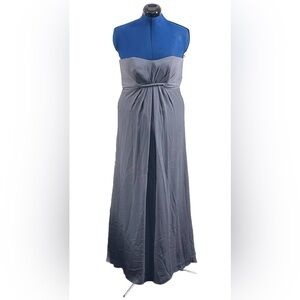 Vineyard Collection Formal Dress Women's 8 Long Strapless Evening Gown Gray